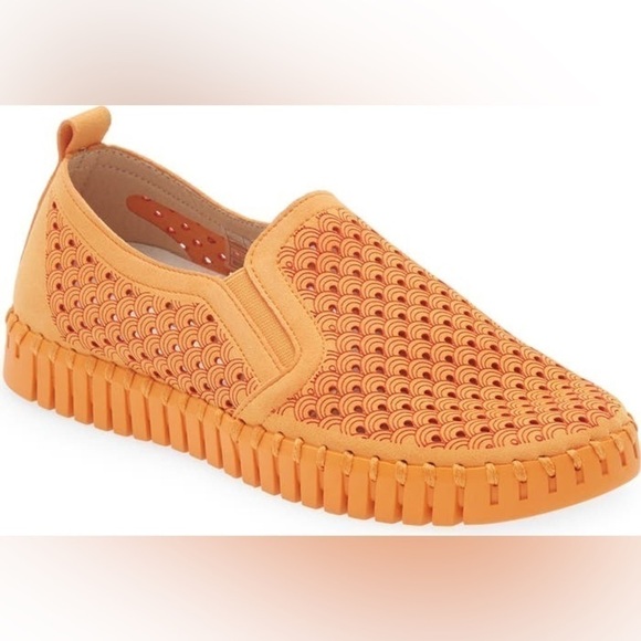 Ilse Jacobsen Tulip 140 Perforated Slip-On Sneaker Mango Sorbet - Picture 1 of 15